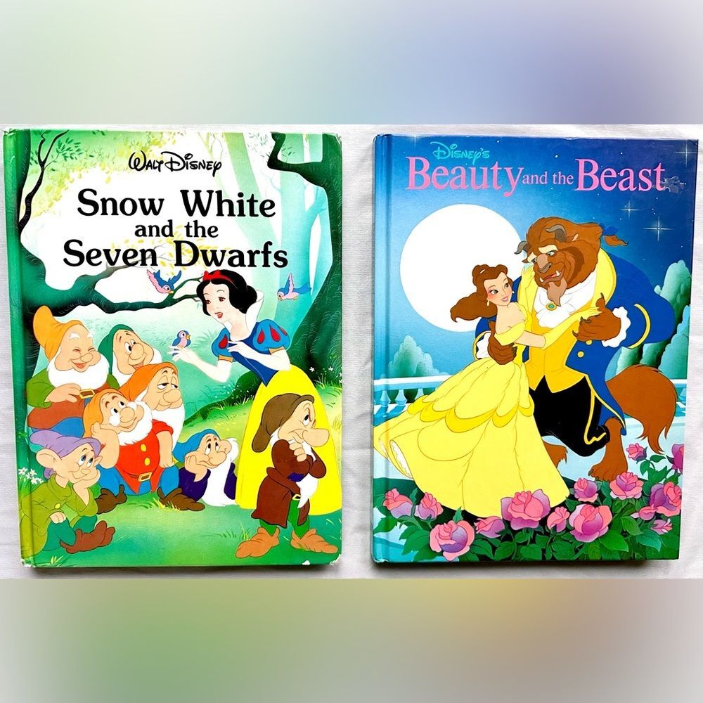 Disney Classic Hardcover Book Lot – Snow White & Beauty and the Beast